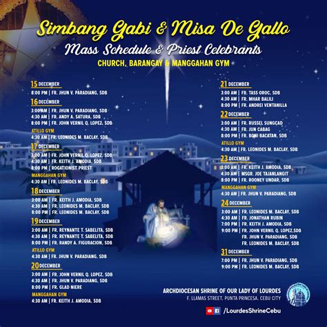 lourdes church cebu|SIMBANG GABI & MISA DE GALLO Mass .